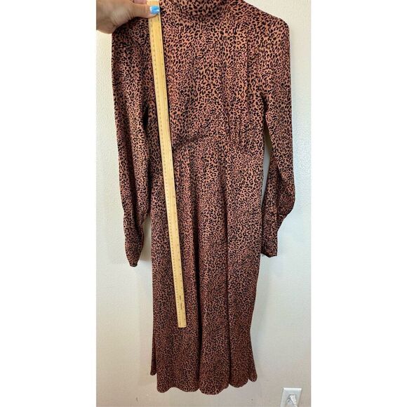 Free People Women's Loveless Animal Print Mock Neck Midi Dress Women's 2 - Picture 10 of 15